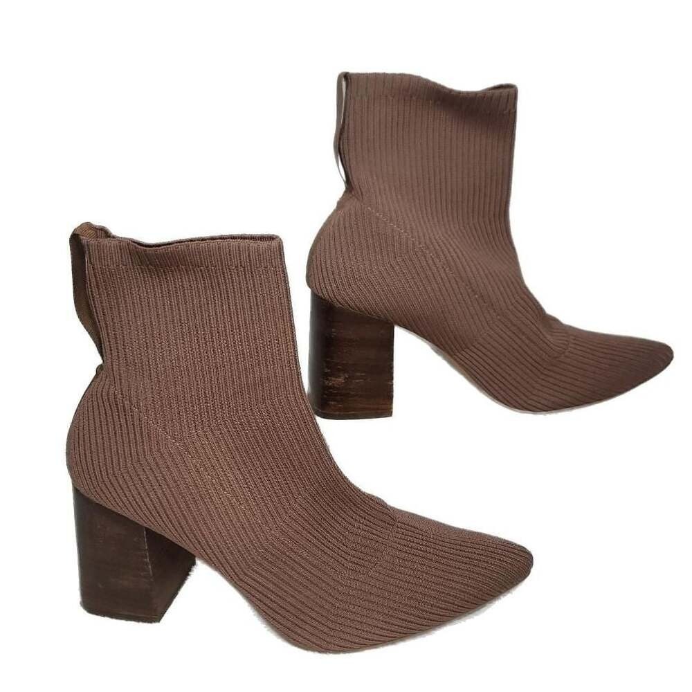 Steve Madden‎ Elegant Brown Ruched Pointed-Toe Stiletto Pump Women's Heel